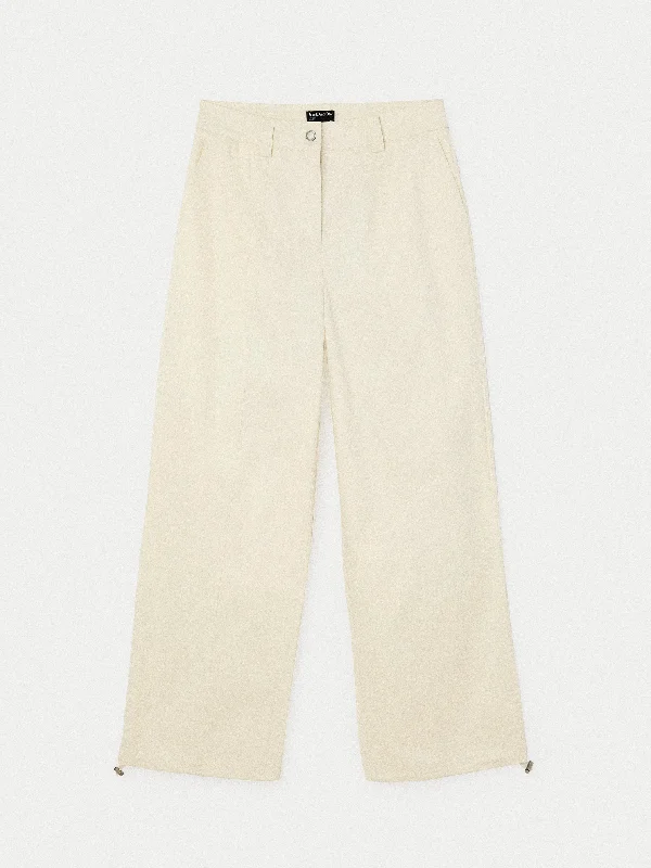 The Emma Parachute Wide Leg Pant in Fog