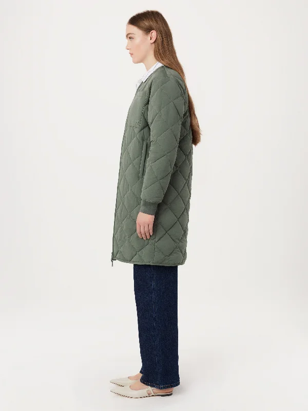 The Skyline Reversible Maxi Bomber in Boreal Green