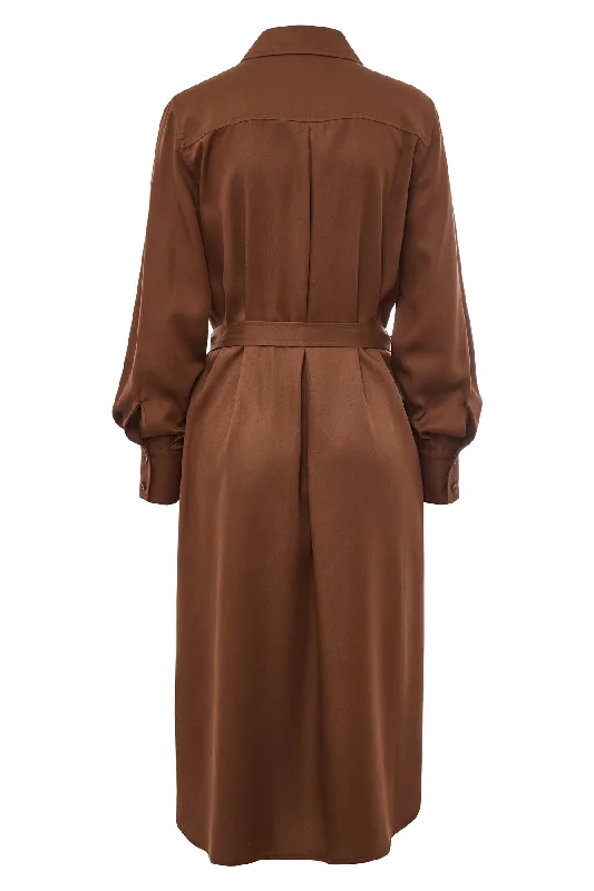 BROWN ""THE DRESS"" MADE OF REFIBRA™