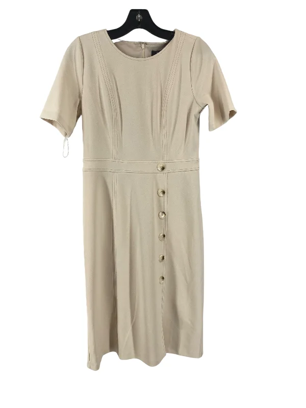 Cream Dress Work Clothes Mentor, Size 4