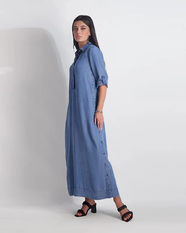 DENIM SWING DRESS