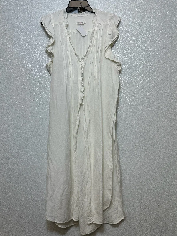 Dress Casual Maxi By Anthropologie In White, Size: M