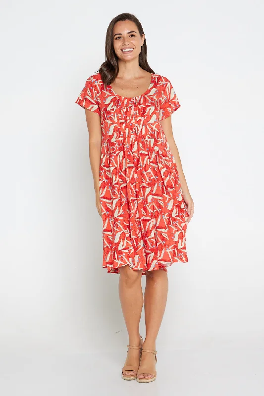 Emery Cotton Dress - Vermillion Olive Tree