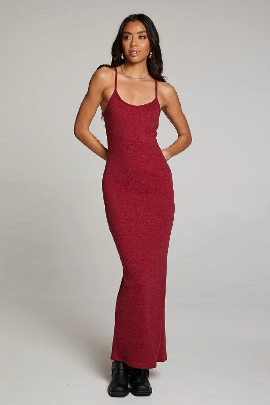 Emma Blood Red Maxi Dress