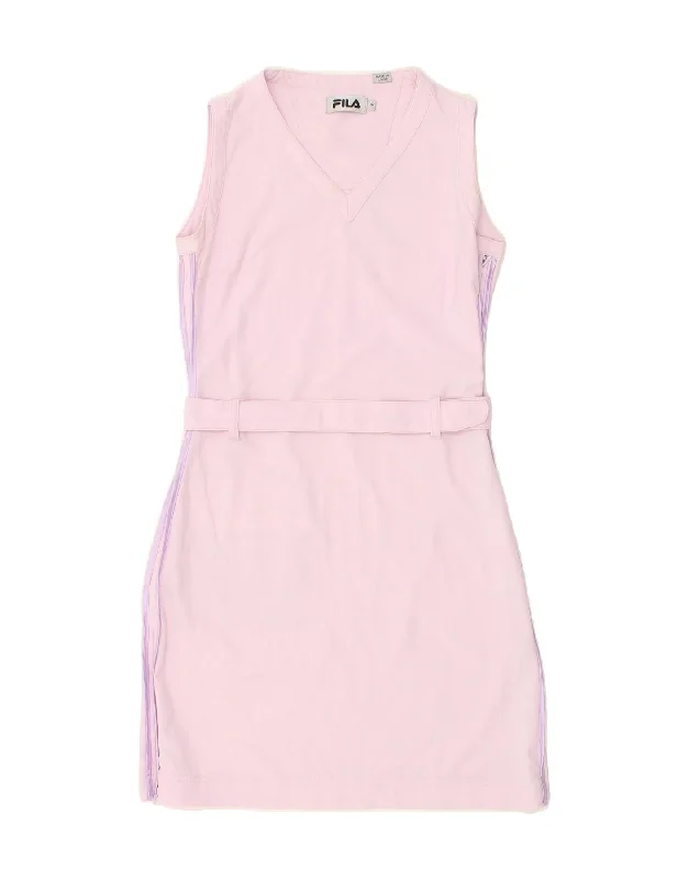 FILA Womens Sleeveless Sheath Dress UK 8 Small Pink