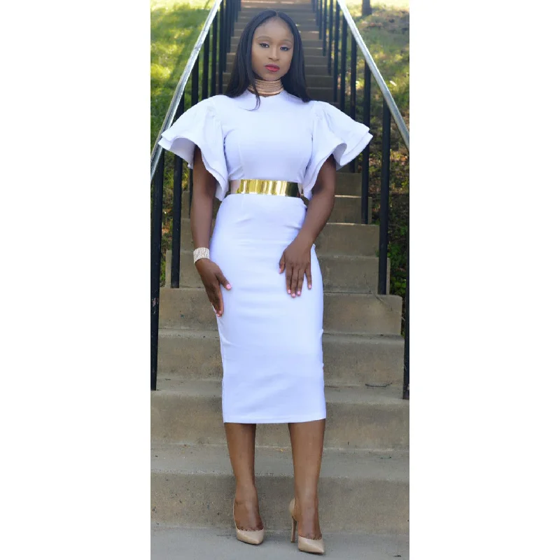 GOAL DIGGER DRESS-WHITE