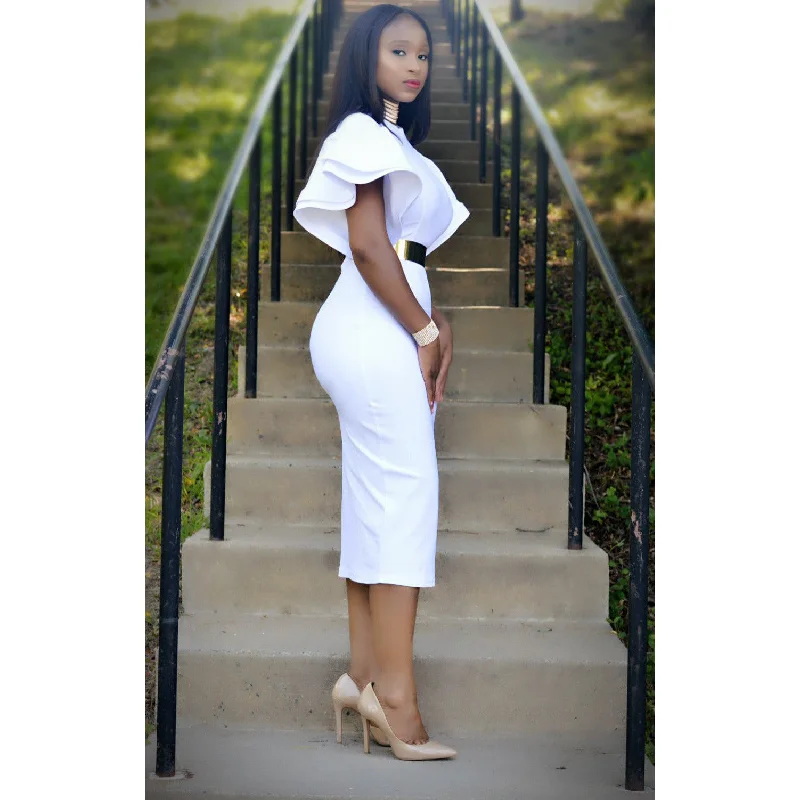 GOAL DIGGER DRESS-WHITE