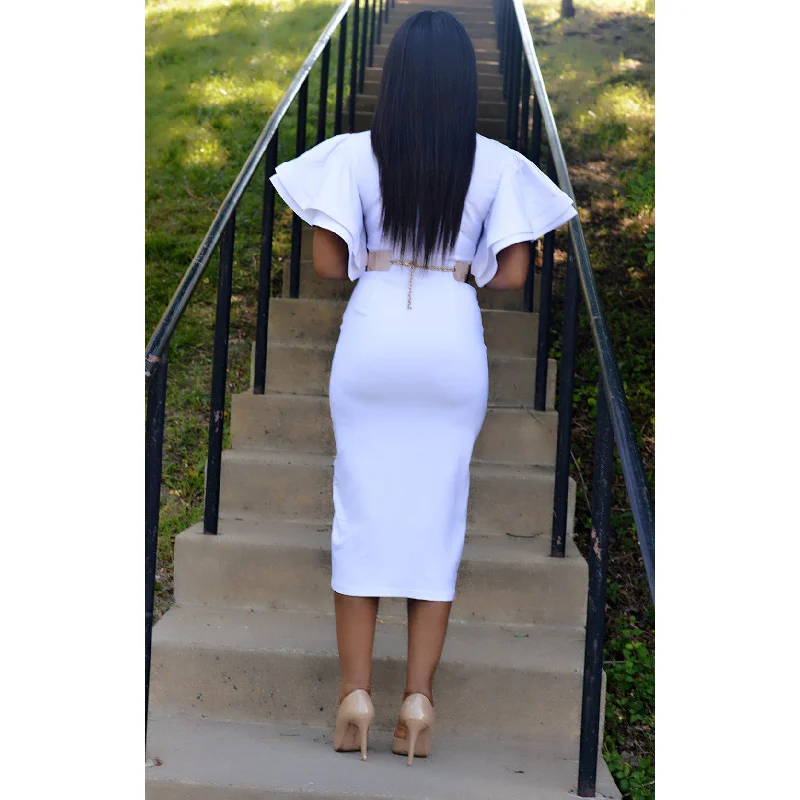 GOAL DIGGER DRESS-WHITE