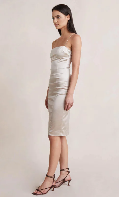 Heather Midi Dress - Champagne