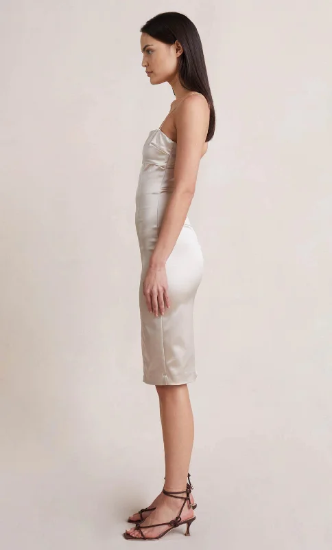 Heather Midi Dress - Champagne