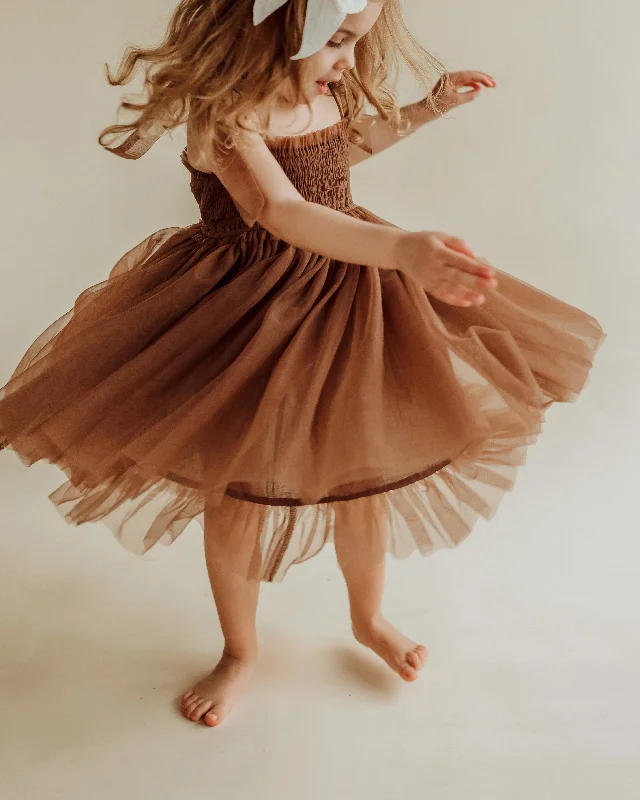 Isa Tulle Dress (brown)