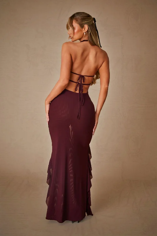 KEYHOLE MAXI DRESS IN ROYAL