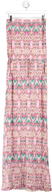 Melissa Odabash Multicoloured Strapless Pattern Maxi Dress UK S