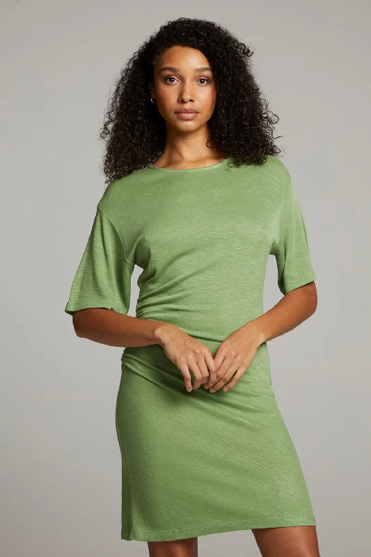 Memory Piquant Green Mini Dress