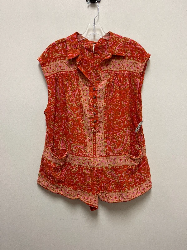 Orange Romper Free People, Size S