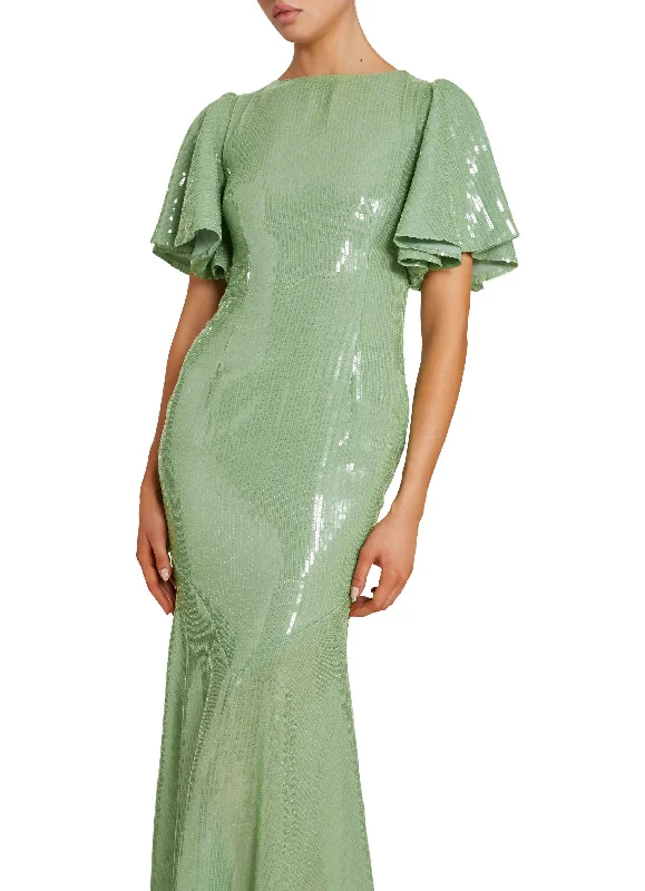 Paloma Sage Sequin Dress