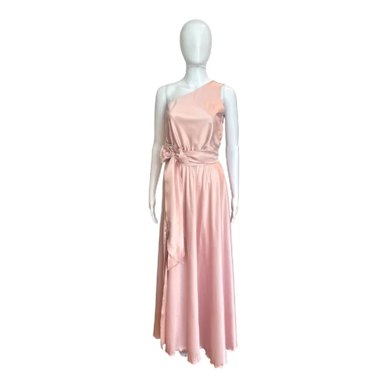 Petal Pink One Shoulder Maxi Dress