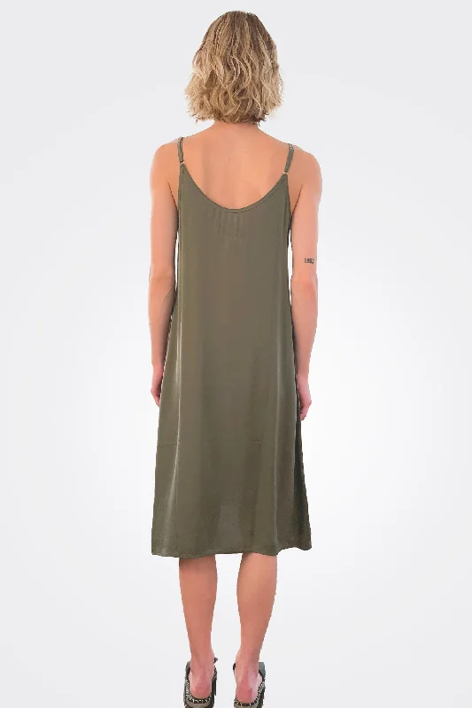 Semi Sheer Slip Dress - Olivio