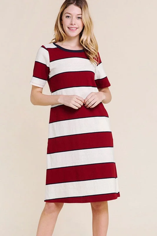 Tennis Tee Dress in Burgundy