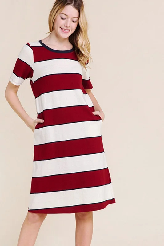 Tennis Tee Dress in Burgundy