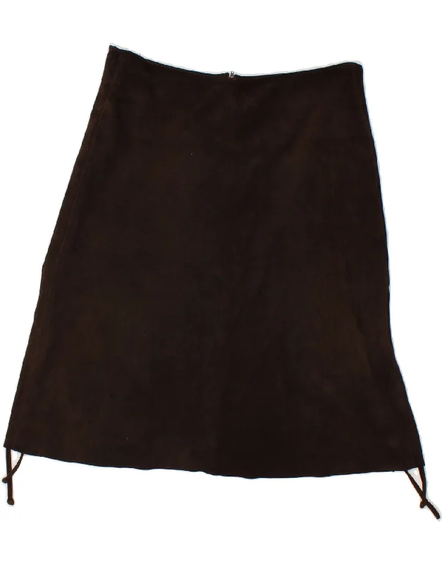 VINTAGE Womens A-Line Skirt W32 Large Brown