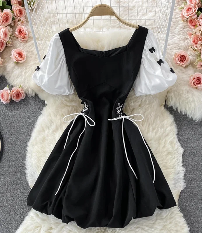 Cute A line short dress fashion dress  519