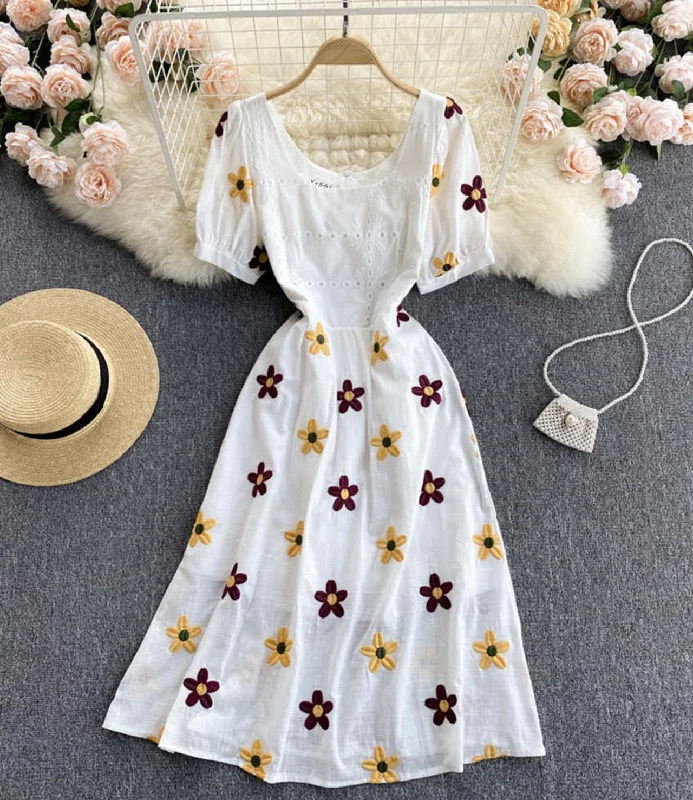 Sweet lace flower dress  673